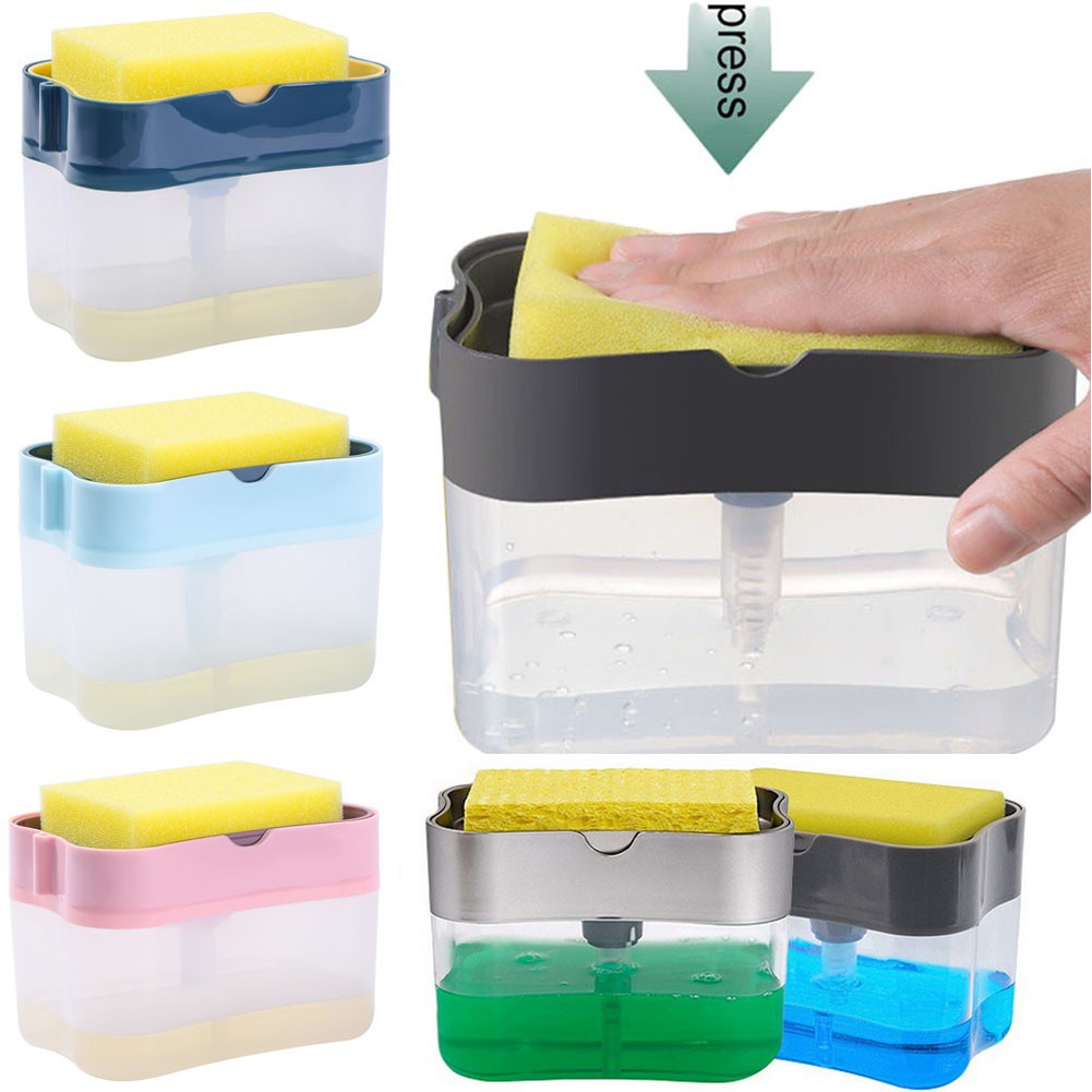 DISPENSER SABUN CUCI PIRING SPONGE HOLDER SPONS 2 IN 1