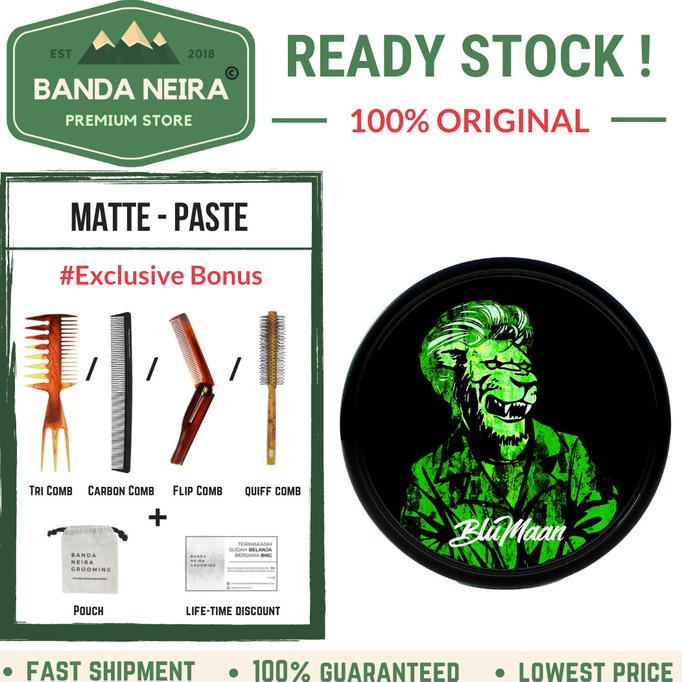 Blumaan Monarch Matte Paste Pomade Original Impor Murah