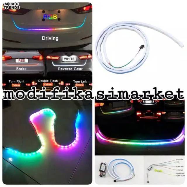 Jual Lampu Led Bagasi Mobil Cm Led Tail Trunk Rgb Warna Pelangi