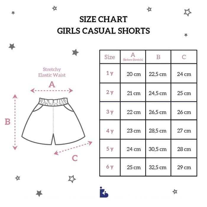 Little Palmerhaus Girls Casual Short | Celana Pendek Anak