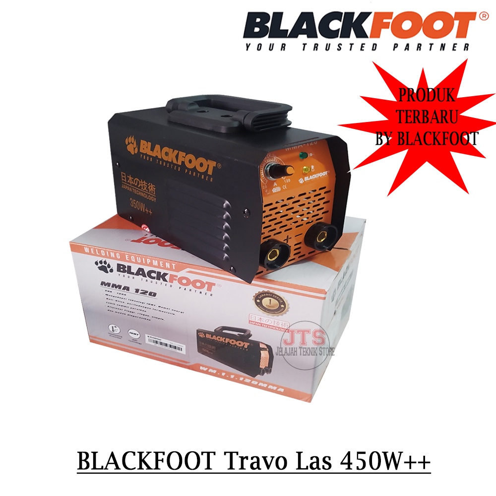 NEW Mesin Las Listrik BLACKFOOT 120 350-450 Watt SET Travo Las 450w MMA 120A Inverter Trafo Welding