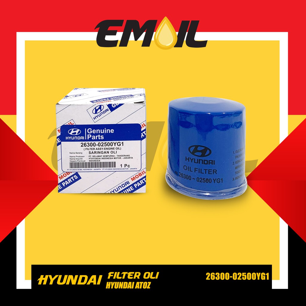 FILTER OLI/ SARINGAN OLI / OIL FILTER HYUNDAI ATOZ 26300-02500YG1