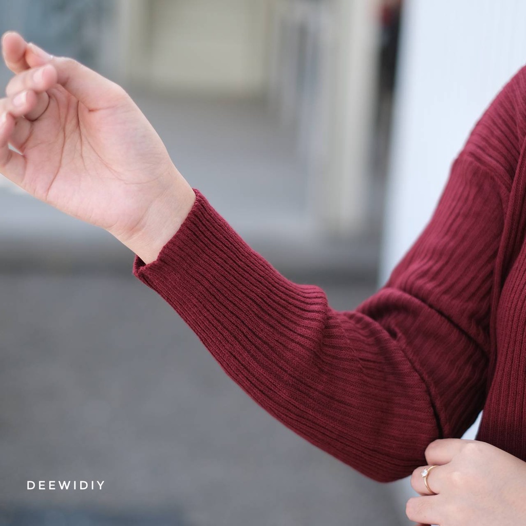 SWEATER PREMIUM BUSUI UNTUK WANITA / SWEATER MERAH / BAJU RAJUT BUSUI DEEWIDIY