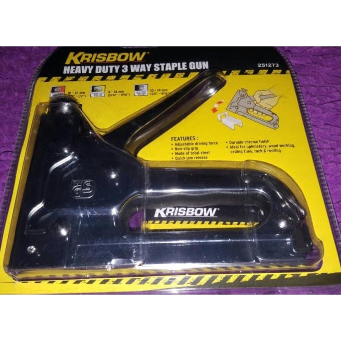 Jual KRISBOW HEAVY DUTY 3IN1 STAPLE GUN / STAPLER MANUAL / STAPLES