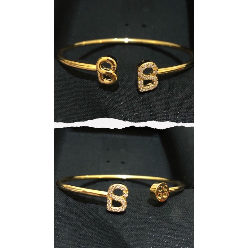 deux bangle dan bangle buttonscarves gold ready siap kirim