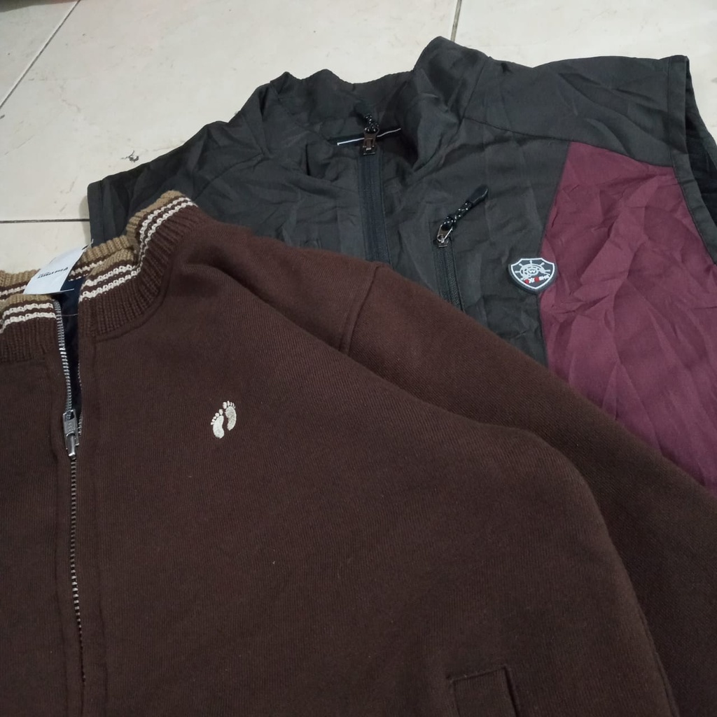 jaket hangten coklat pl original branded beserta rompi outder keche banged cuyy
