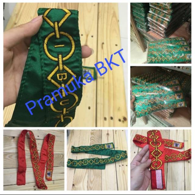 Kendit paskibraka bordir bijian selempang paskibraka