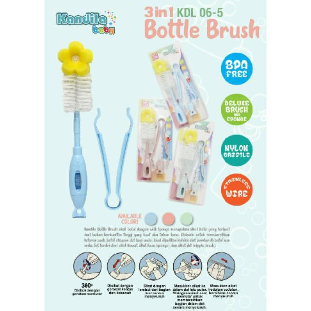 KANDILA BABY BOTTLE BRUSH &amp; CLAMP (KDL06-5)