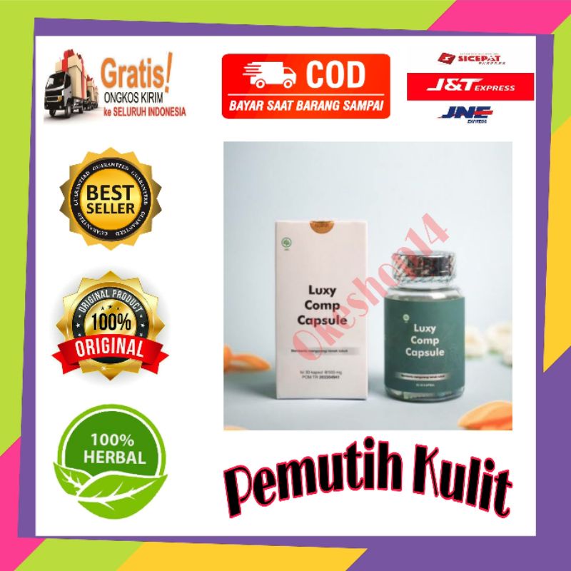 Luxy Comp Capsule Asli Original Obat Pemutih Dan Pelangsing Badan Herbal Ampuh BPOM