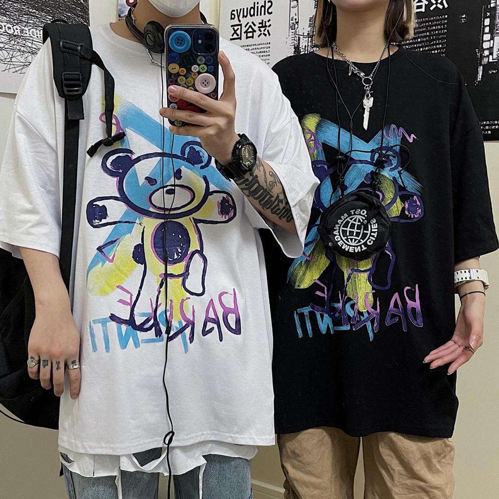 Amspro Baju oversize unisex baju atasan Foxi