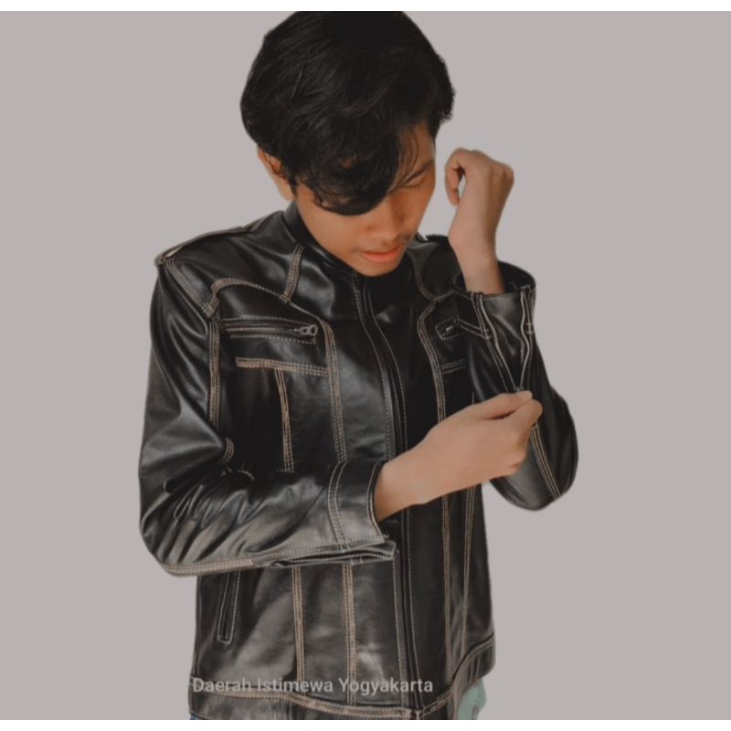 jaket kulit asli jaket motor biker moge HDCI Harley Davidson re jaket kulit sapi jaket touring