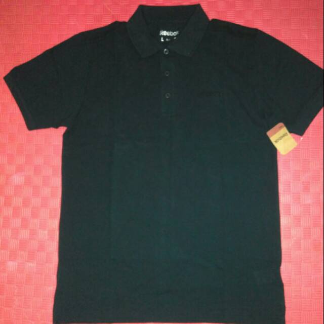 Original 100 % Kaos Kerah Polo Shirt REEBOK Cotton Black
