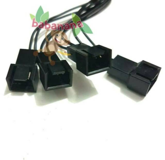 Splitter 1 to 4x 3 Pin fan PWM PC Cable Converter Kabel 14cm