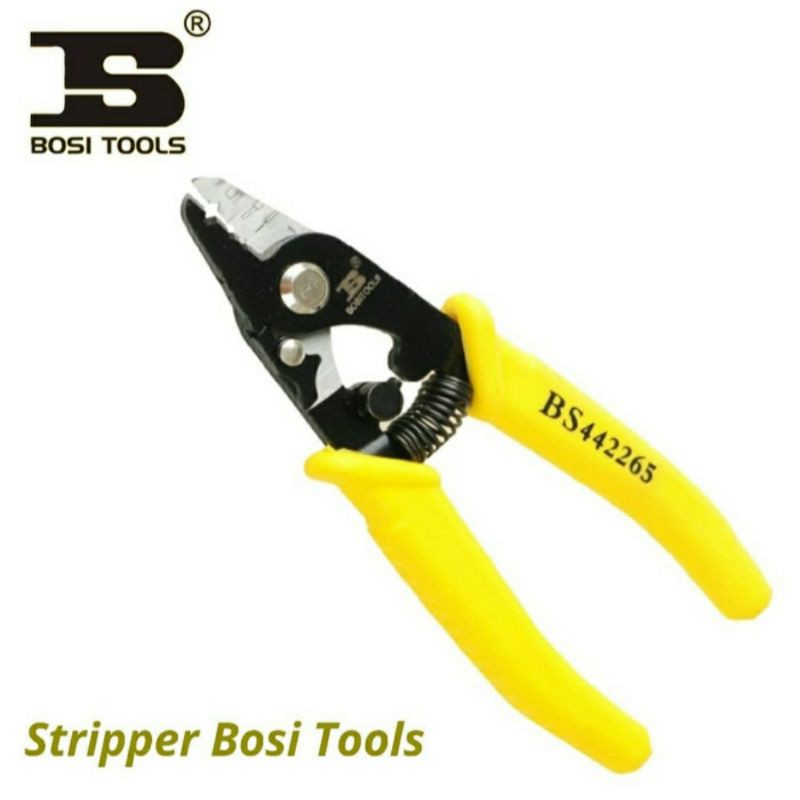 STRIPPER BOSI TOOLS FIBER OPTIK 3 LUBANG/Tang Pengupas Kabel Fiber Optik