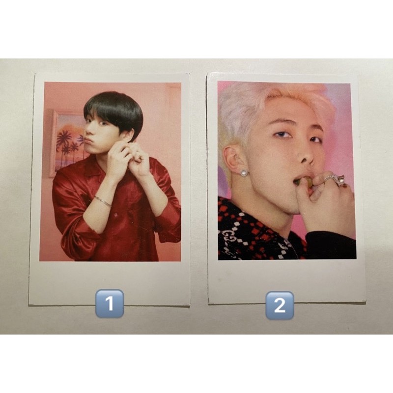 RAP MONSTER AND JUNGKOOK PHOTOCARD POLAROID MURAH BTS RM JK BT21 KPOP MERCH