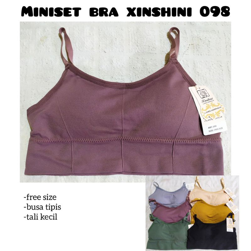 Miniset Bra BH Xinshini 098 Bra Wanita Busa Tipis Tali Kecil Cantik