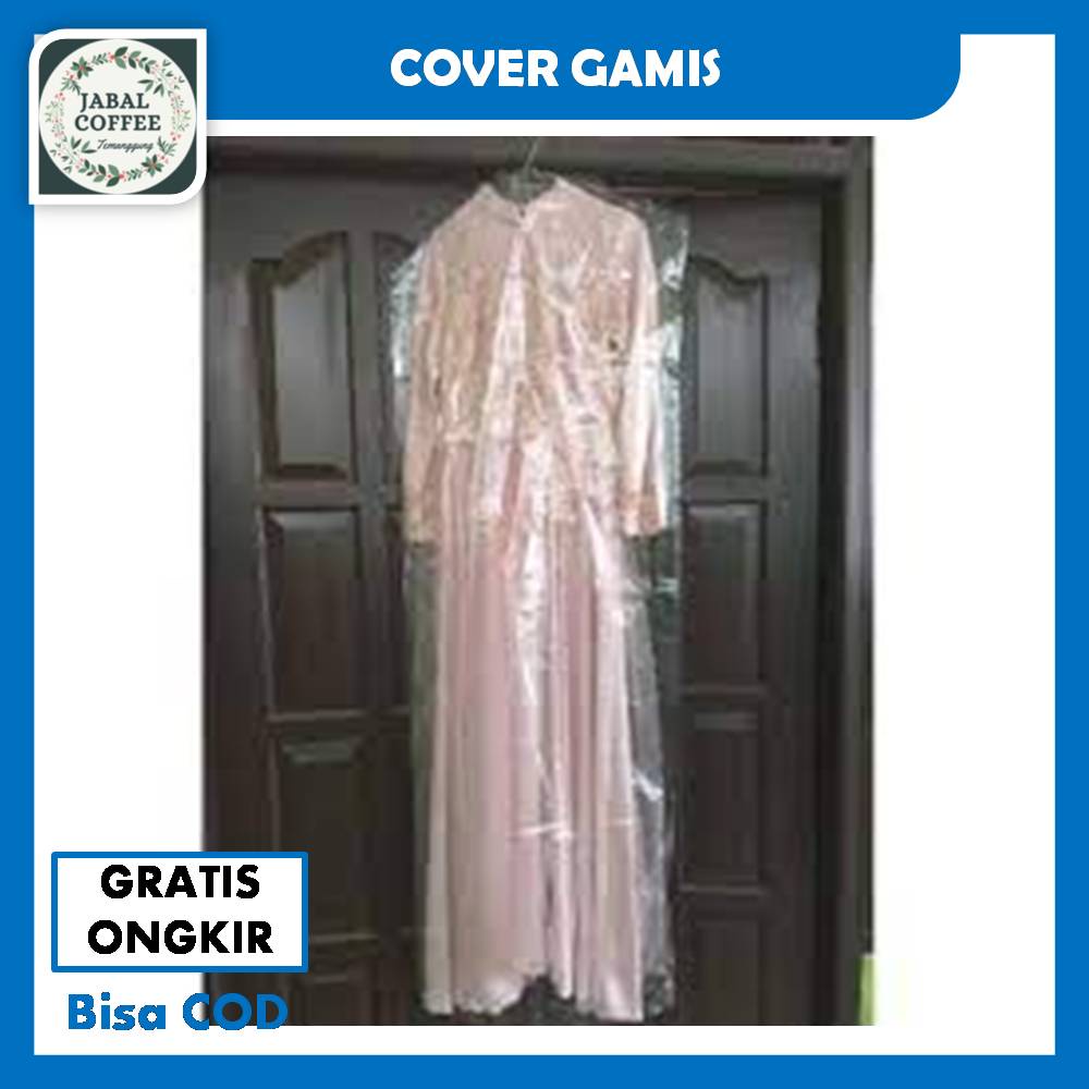 Cover Baju Gamis Gantung / Cover Baju Resleting Pelindung Pakaian / Sarung Dress / Plastik Baju J58