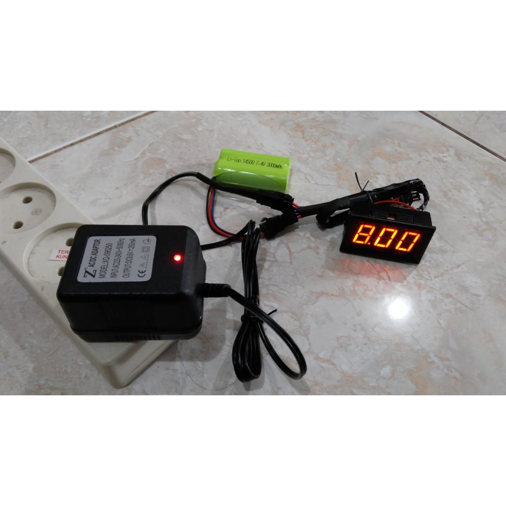 CHARGER MOBIL RC SOCKET HITAM 3pin CAS BATRE REMOTE CONTROL 3pin hitam