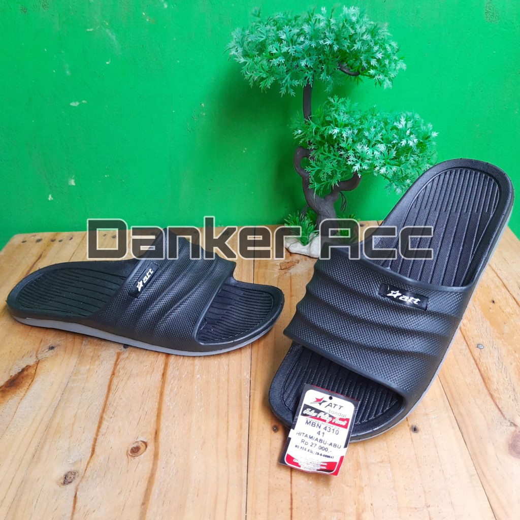 Sandal Slop ATT Mbn 4310 Ukuran 39-43 Sandal Slide Tanpa Sabungan Selop-Abu