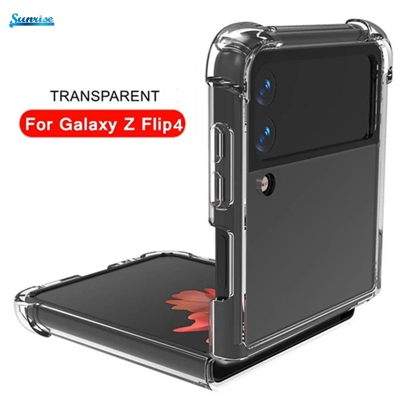 Case Pelindung Transparan Shockproof Anti Jatuh Untuk Samsung Galaxy Z Flip 4