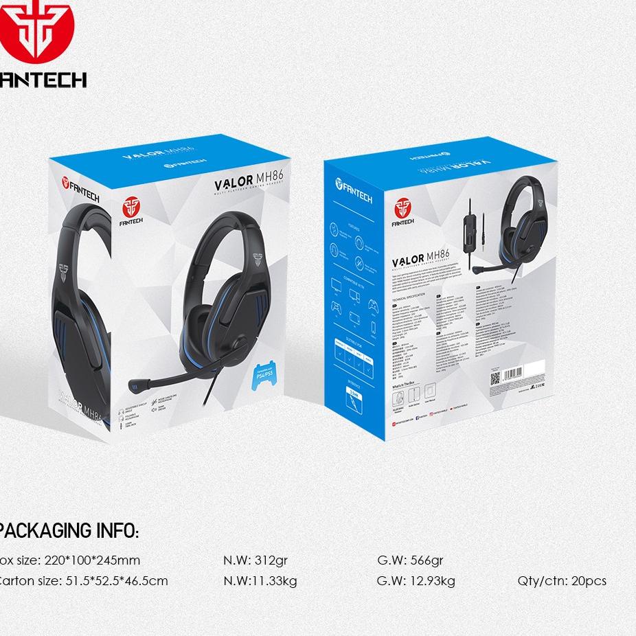 Spesial Diskon Fantech MH86 Valor Multiplatform Gaming Headset