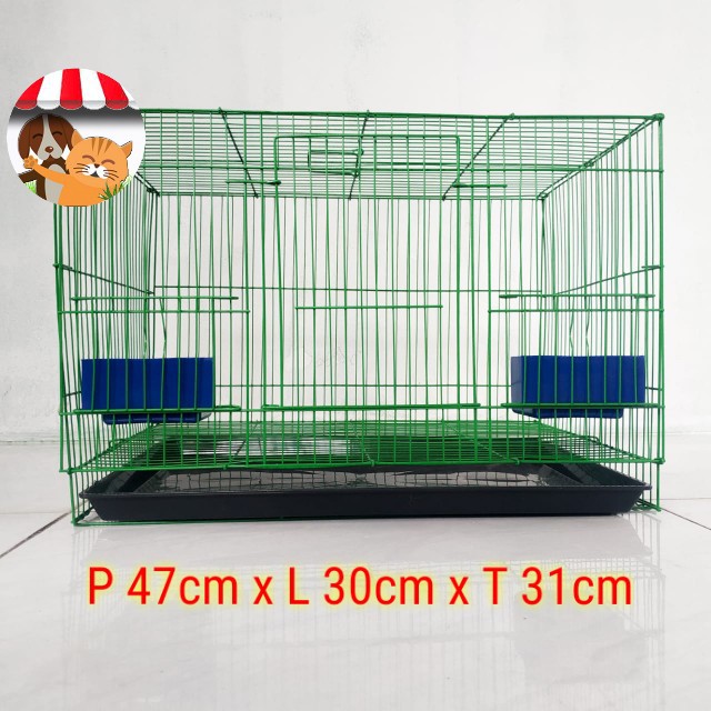 Kandang Kucing/Kelinci/Burung 45cm 2 pintu 1 tingkat | Shopee Indonesia