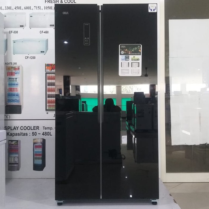 GEA Lemari Es Side By Side 472 Liter G2D-472 / Kulkas 2 Pintu 150 Watt G2D 472