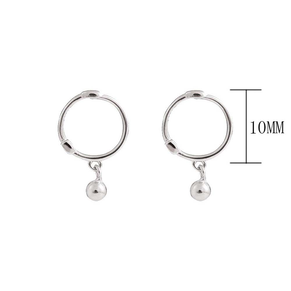 Needway Lingkaran hoop earrings Anti-Alergi Retro Wanita Perhiasan Telinga Berlapis Perak/Emas Lady Metal Lingkaran earrings