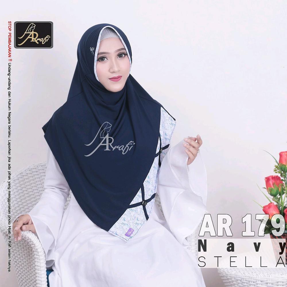 AR 234 HIJAB ARRAFI JILBAB SEGIEMPAT INSTAN PITA SAMPING Shopee