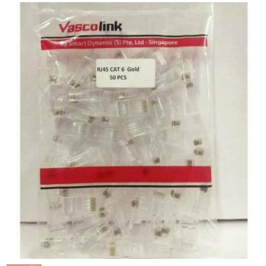 KONEKTOR RJ45 CAT6 VASCOLINK 1 PACK ISI 50 PC