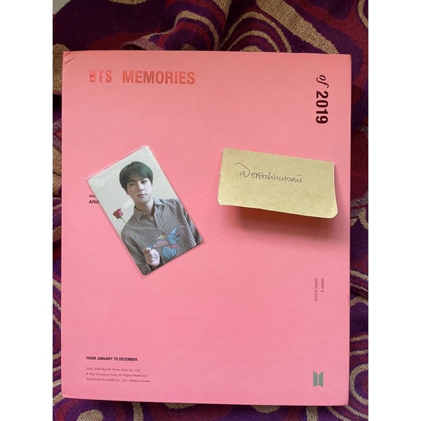 BTS Memories 2019  DVD unsealed Seokjin photocard