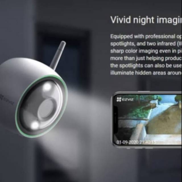 Wifi camera cctv online ip cam ezviz outdoor full hd c6n colorvu