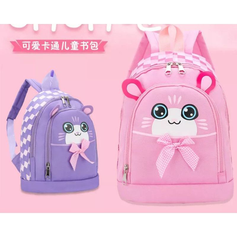 Ransel Anak TK Kartun Kucing Sekolah Bahu Tas Ransel Perjalanan Anak Ransel Lucu Tas Bahu Tas Ransel