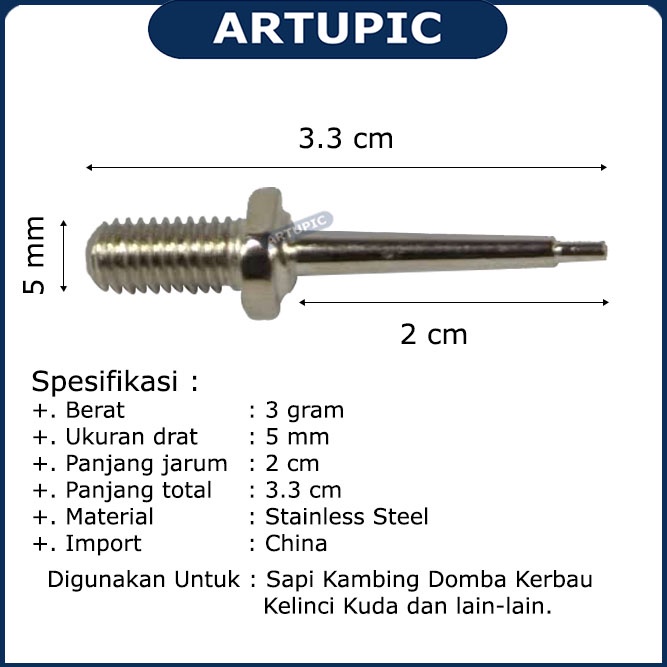 Jarum Khusus Applicator Ear Tag | Ear Tag Needle Applikator | Eartag Applicator | Jarum Applikator Ear Tag