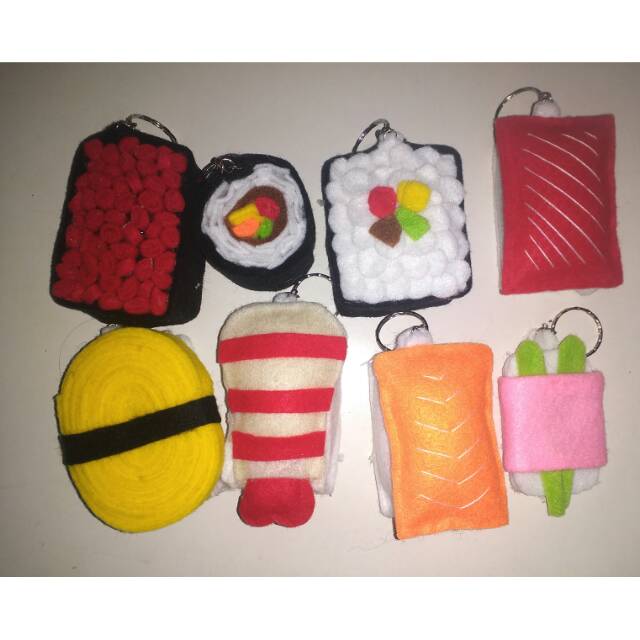 Gantungan kunci replika makanan jepang