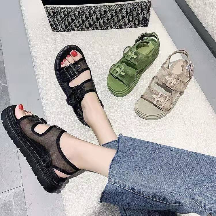 Kano style Sandal Double Strap Fashion Import Sandal Fashion Wanita Terbaru