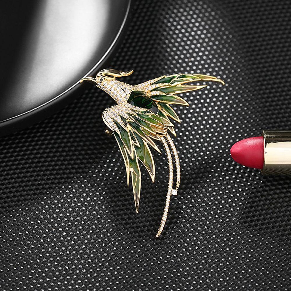 MXBEAUTY Bros Burung Elegan Manis Perhiasan Pesta Untuk Aksesoris Pakaian Anak Perempuan Gaya Cina Bros Lencana Pin