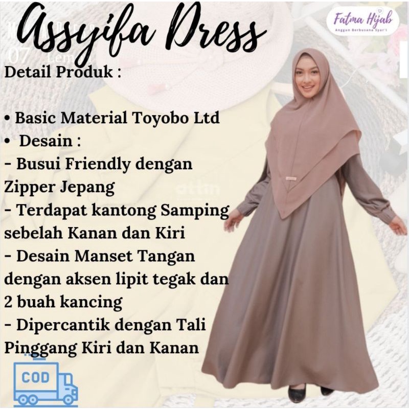 GAMIS Terbaru Assyifa Dress ori attin | Assyifa Dress Attin