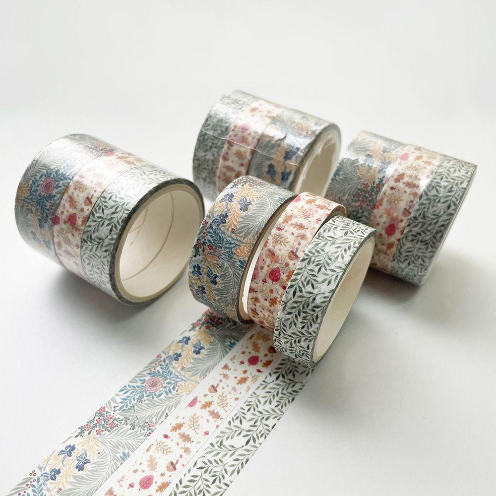 Preva 3Pcs/Set Washi Tapes 3Pcs/Set Stiker Masking Kartu Scrapbooking