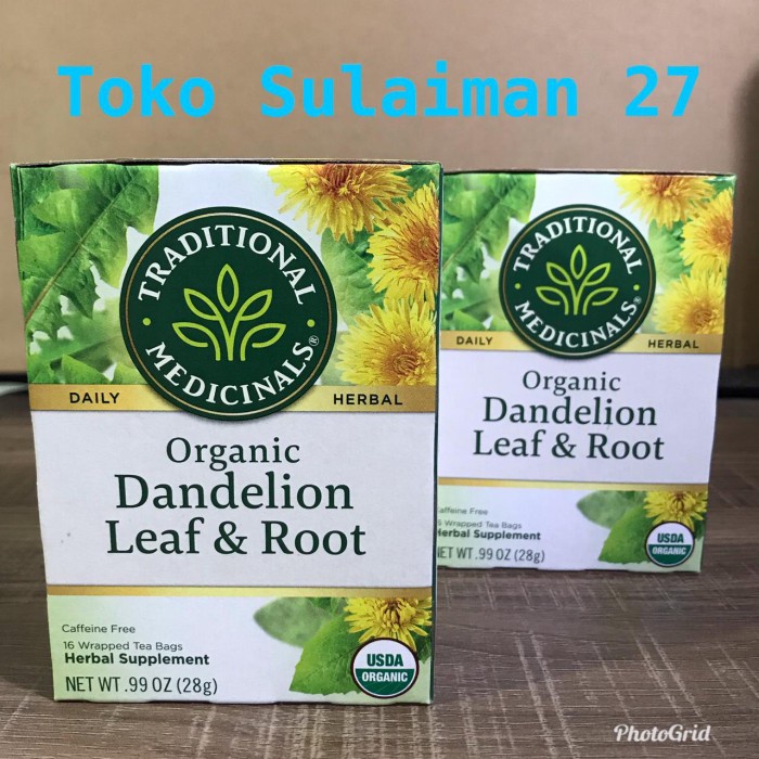 

Traditional Medicinals Organic Dandelion Leaf & Root Herbal Tea 16 Bag (BERKUALITAS)