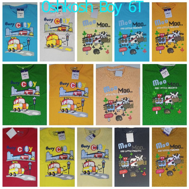 Kaos Anak  Oskosh Cowok Cewek Murah BOLEH Pilih Warna dan Motif