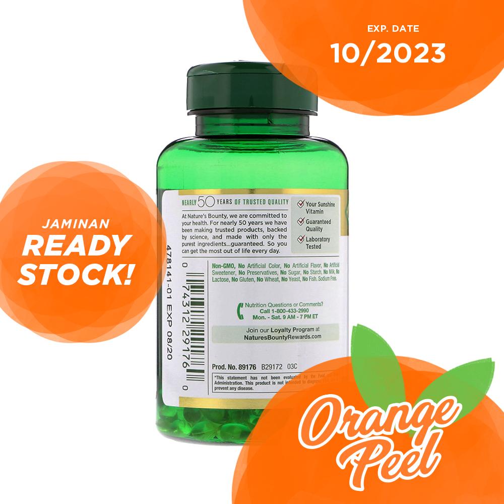 Nature's Nature Bounty D3 2000 5000 IU 50 125 mcg 240 350 Softgels