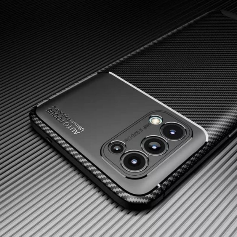 Oppo Reno 5 4G/5G Softcase Focus Carbon Original Protect Camera Silikon Tebal