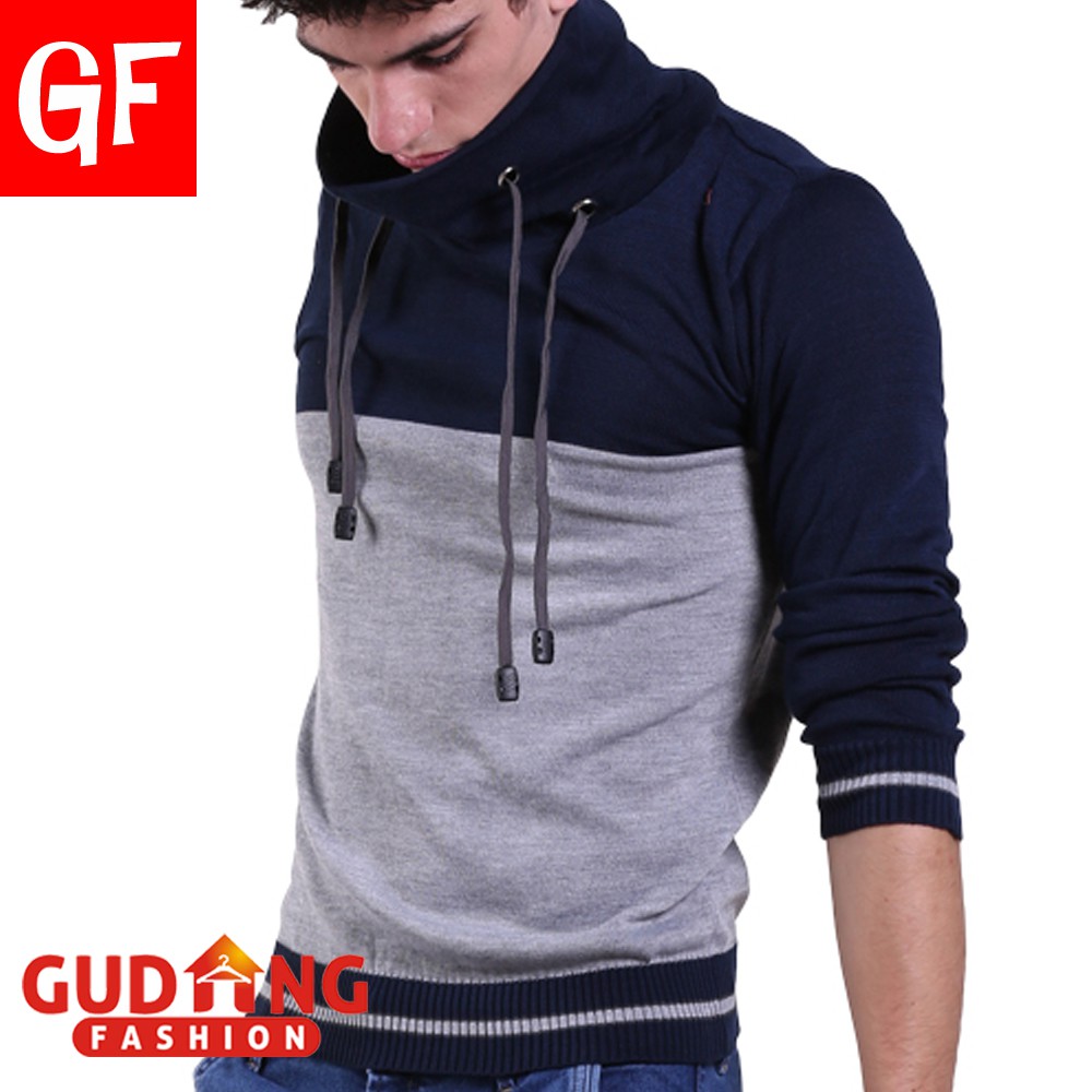 Casual Style Harajuku Sweaters Rajut Grey Navy – SWE 698