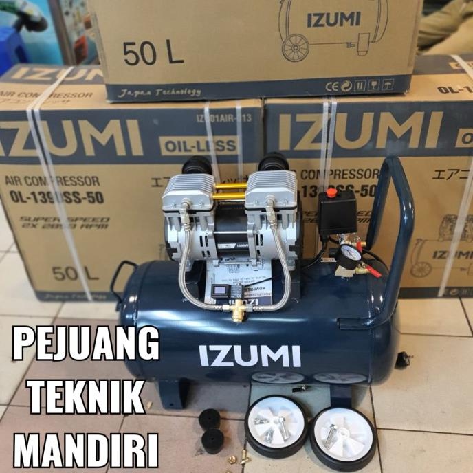 KOMPRESOR ANGIN OILLESS IZUMI OL1390SS-50 / COMPRESSOR IZUMI OL 1390