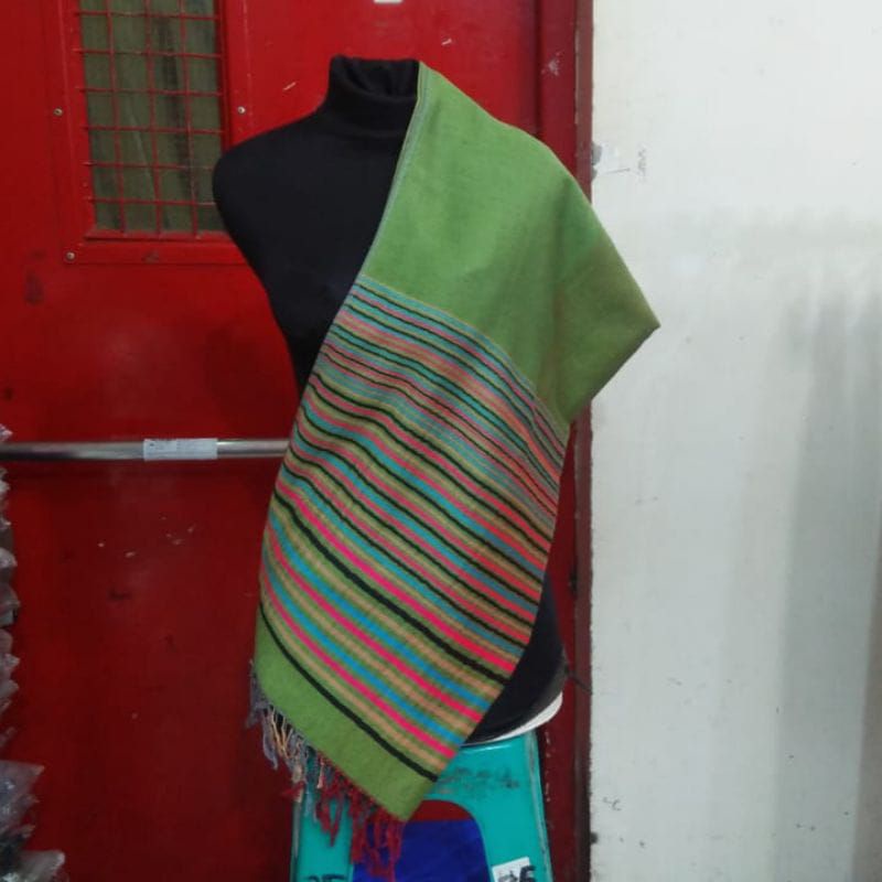 Pashmina Cashmere motif garis warna warni | Motif | Selendang | Scarf | Syal | Shawl | Pasmina