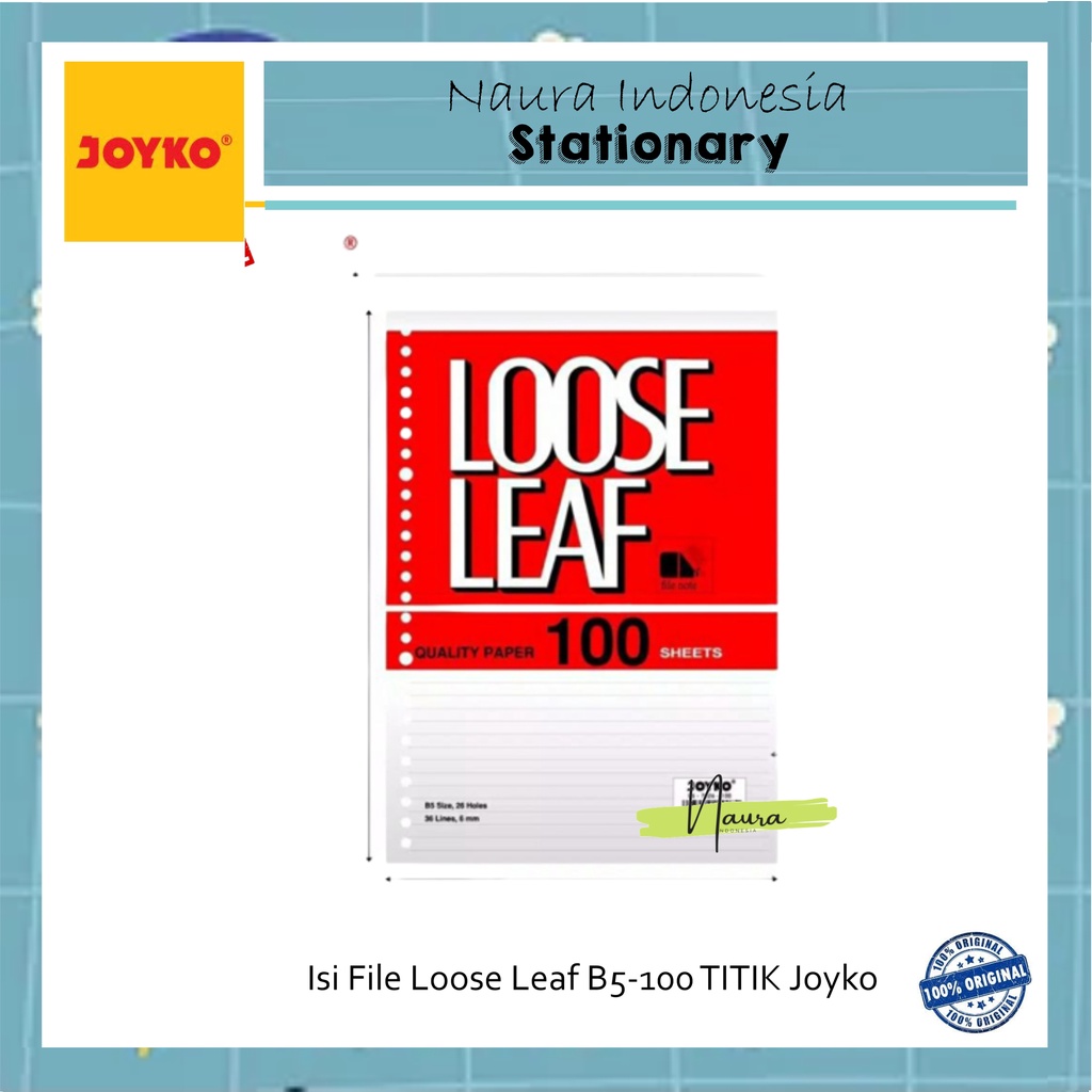

Isi File Loose Leaf B5-100 TITIK Joyko