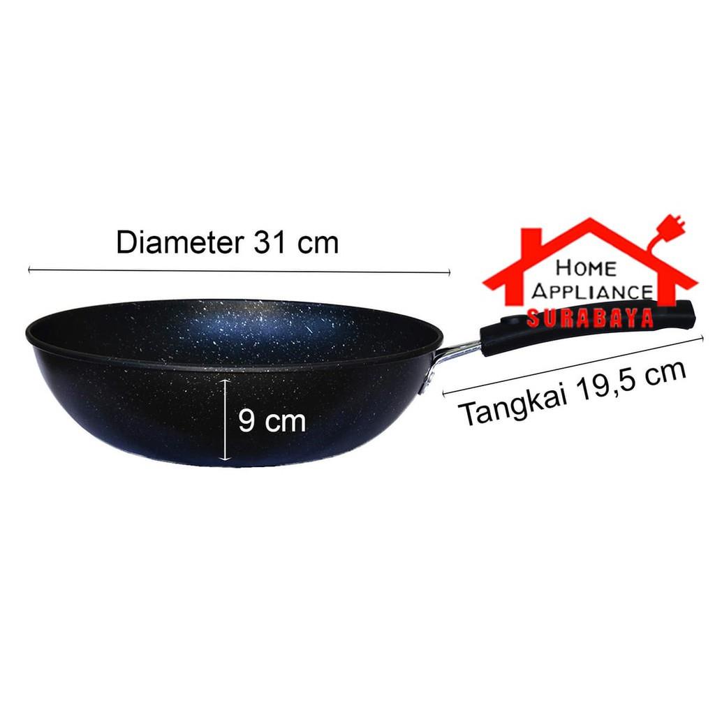 Panci Wajan Marble Set Anti Lengket Cookware Set 7 Pcs Asta Marbello