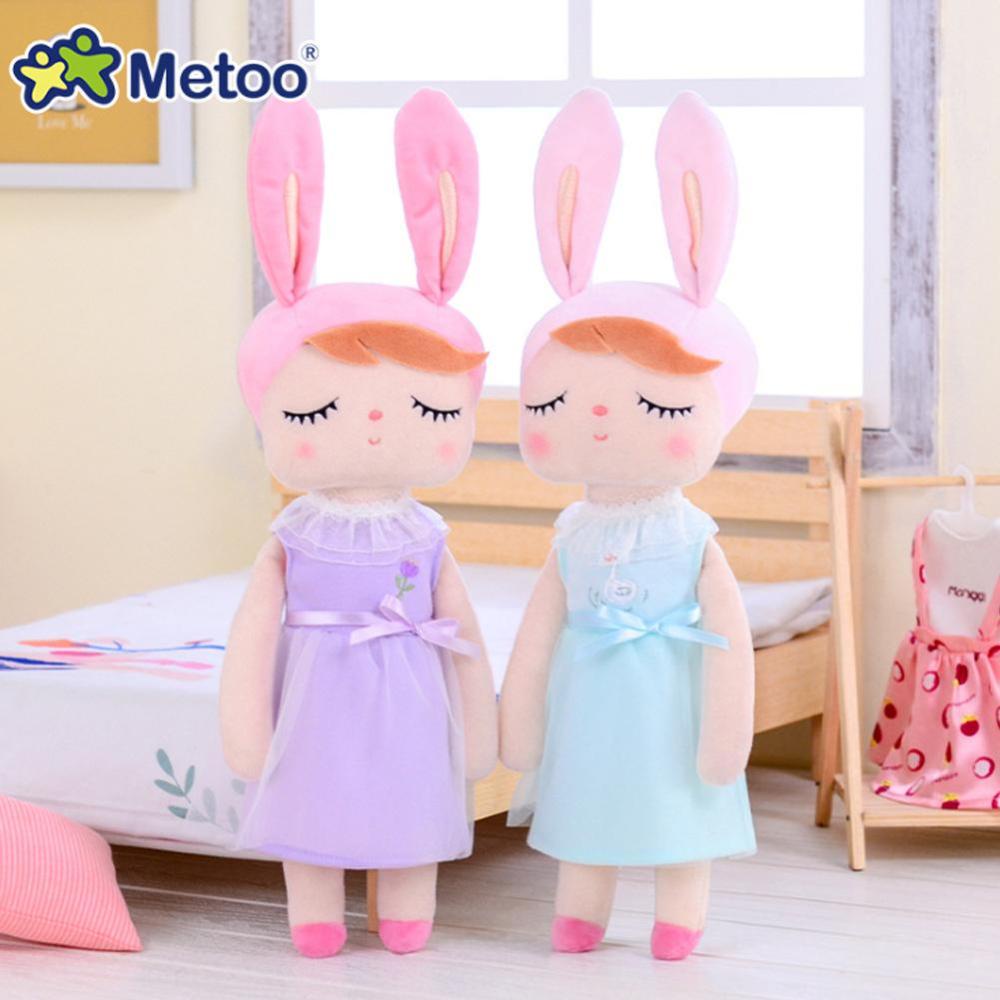 Timekey Metoo Dressing Boneka Kelinci Bahan Plush Untuk Anak Perempuan L6T2