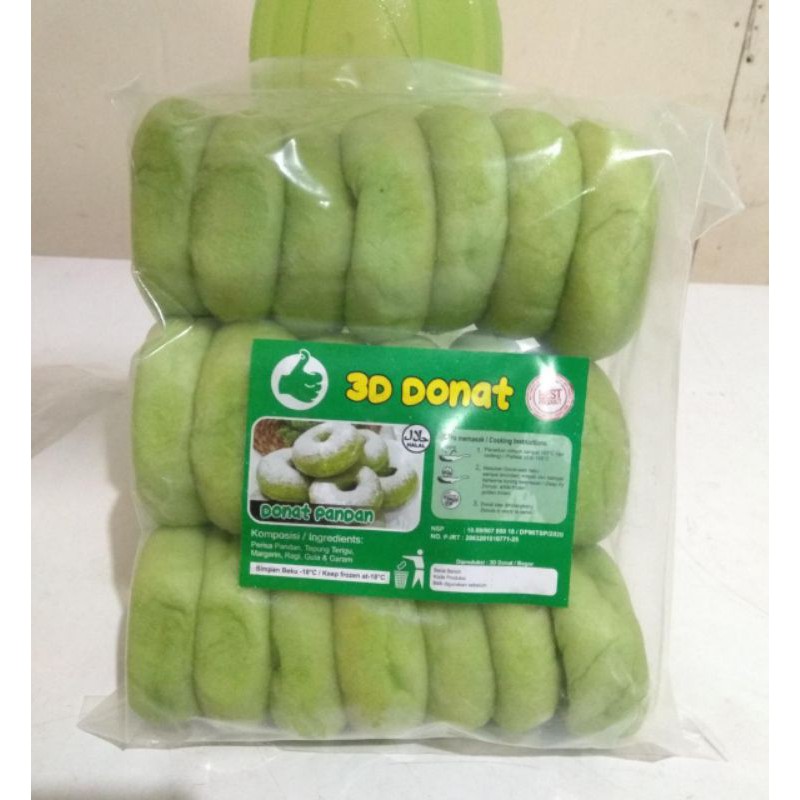 Donat 3D Pandan